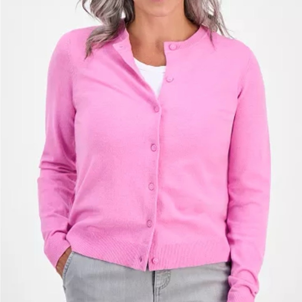 Pink Women's Cardigan Sweater